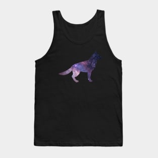 Galaxy Dog Silhouette- German Shepherd Tank Top